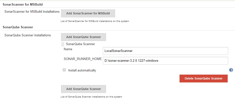 Sonar Scanner in Jenkins