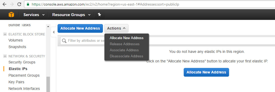 Allocate New Address