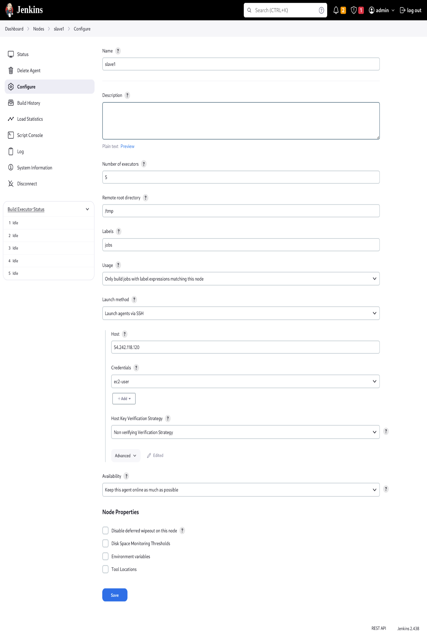Jenkins server